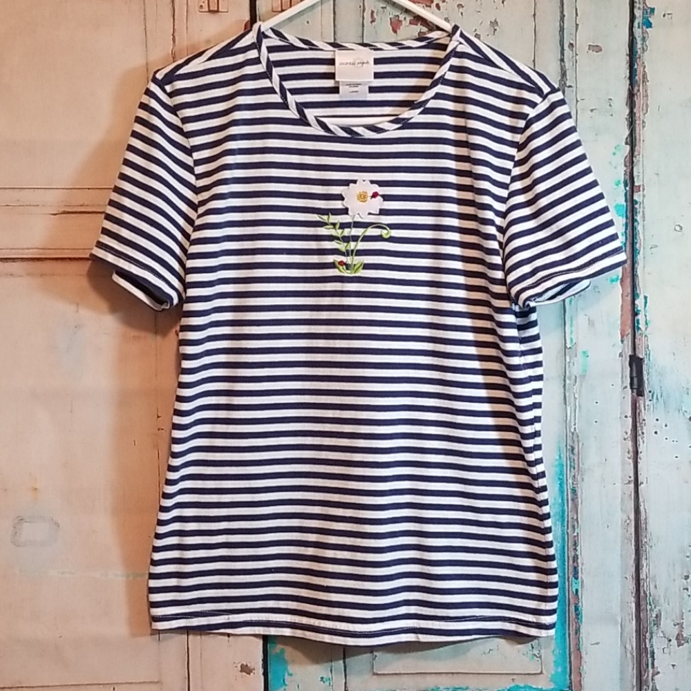 💥Decorated Originals Daisy Striped Top